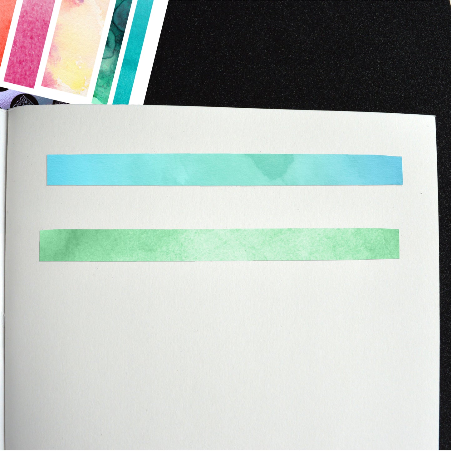 Stationery | Washi Sheet - Vibrant Watercolour Effect - Creative Sticker Set