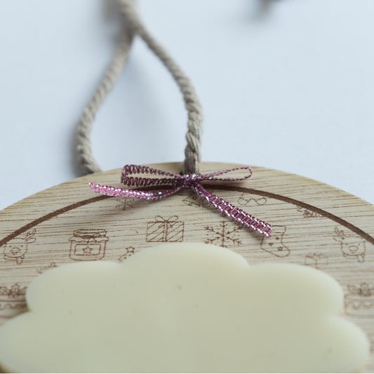 Christmas Collection - Countdown to Christmas - Sleeps Until Santa - Reusable Wooden and Acrylic Hanging Sign with Dry Wipe Pen