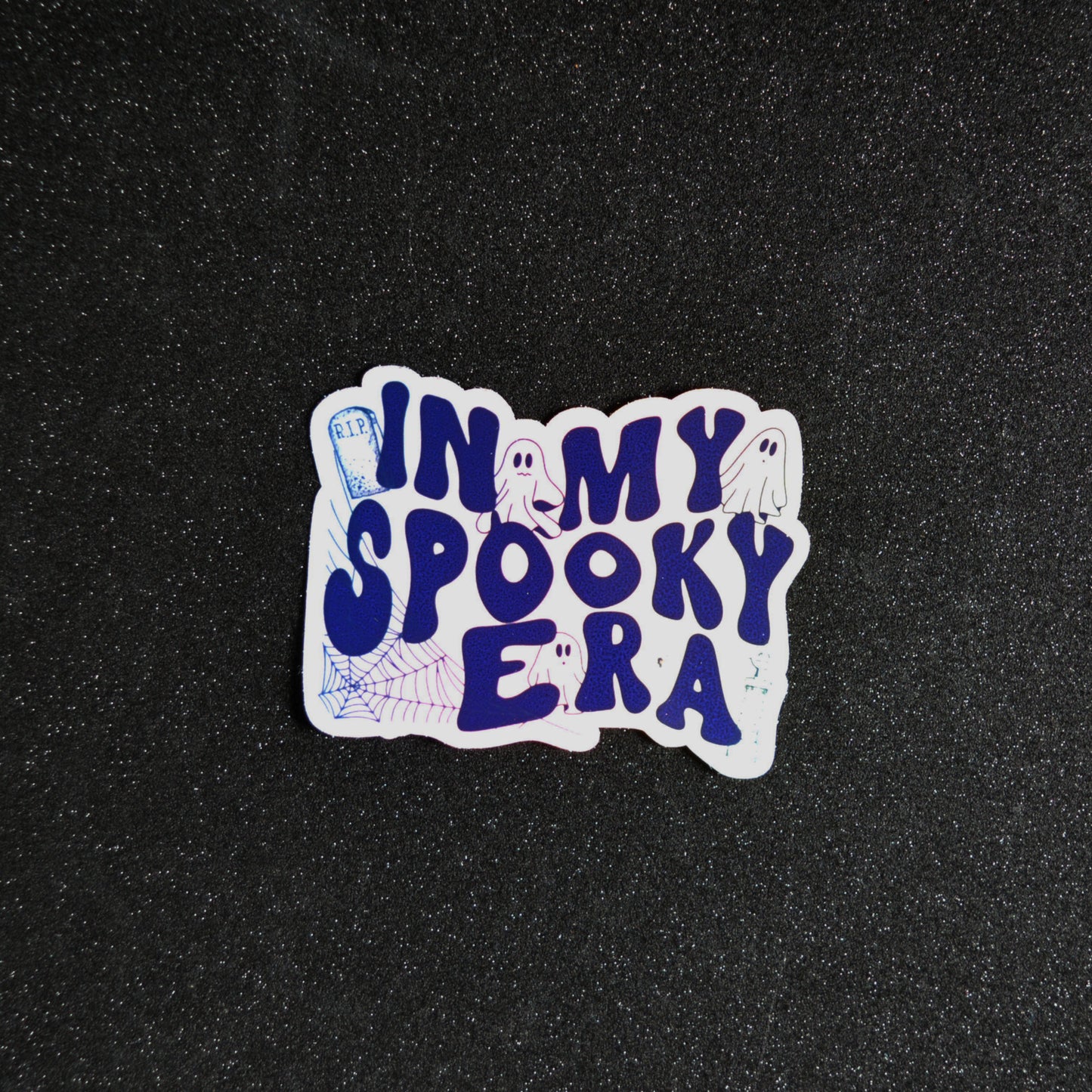 Stationery | Vinyl Holographic Halloween Sticker | In My Spooky Era | Laptop phone iridescent sticker