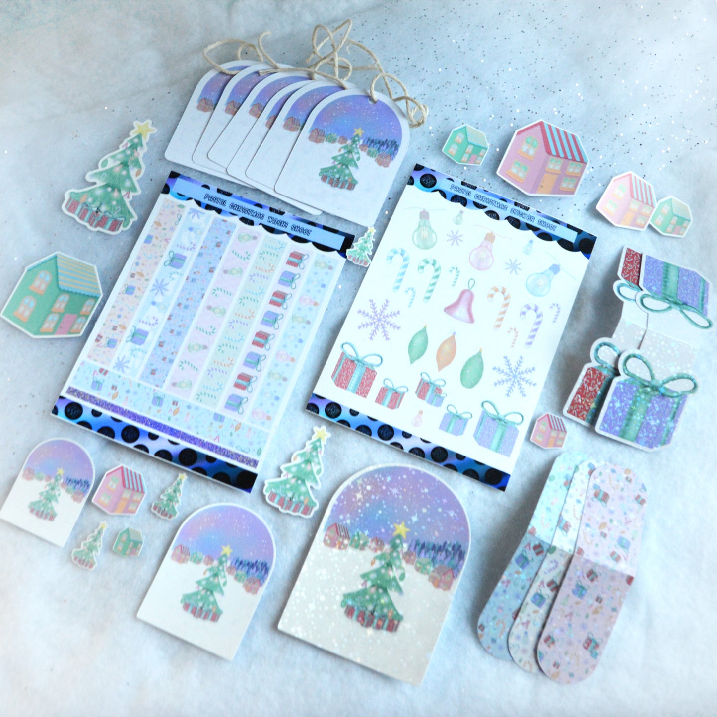 Christmas Collection - The Everything Set - bookmarks, sticker sheets, sticker set, die cut stickers, washi sheet
