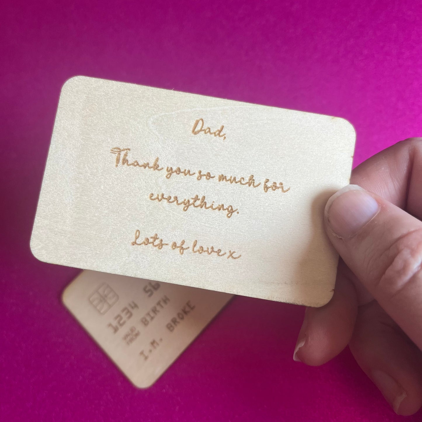 Gifts | Father’s Day | Wooden Wallet Keepsake