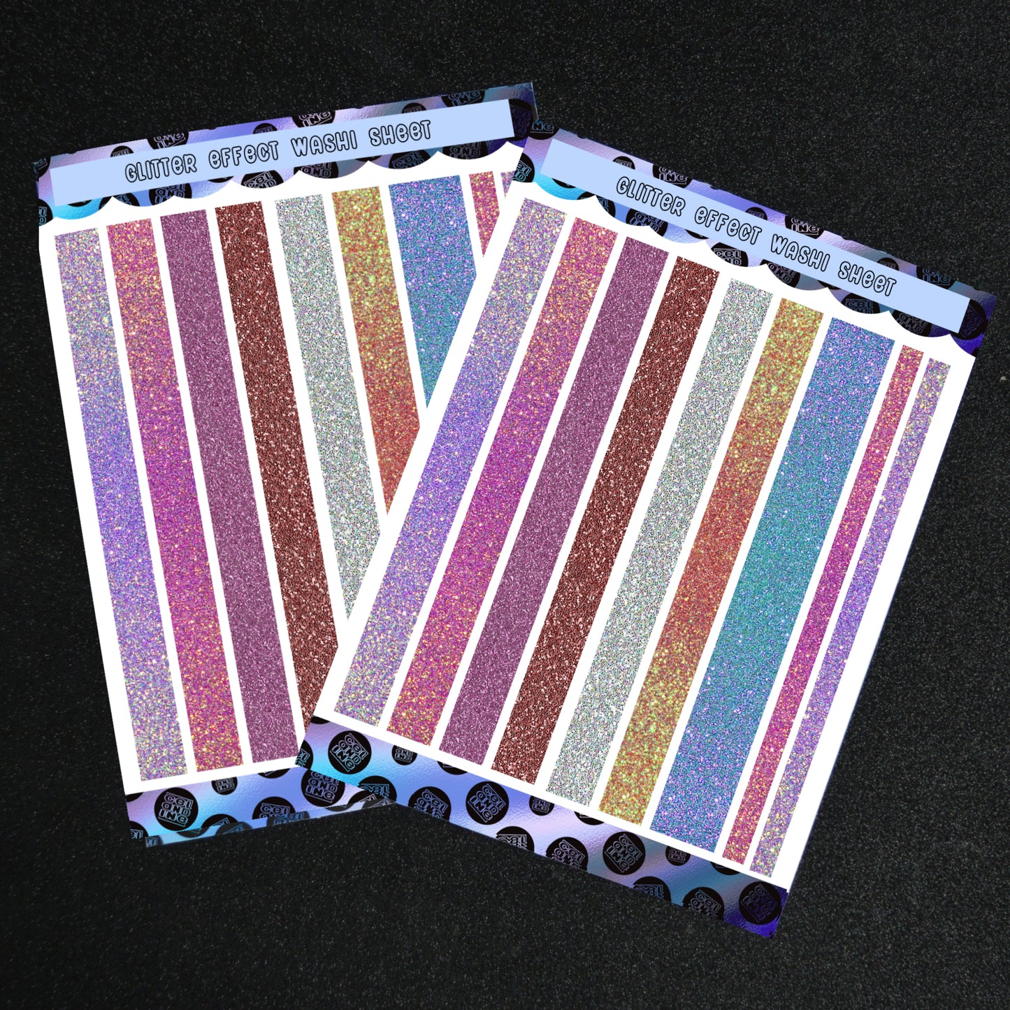 Washi Sheet - Sparkling Glitter Effect - Dazzling Sticker Set