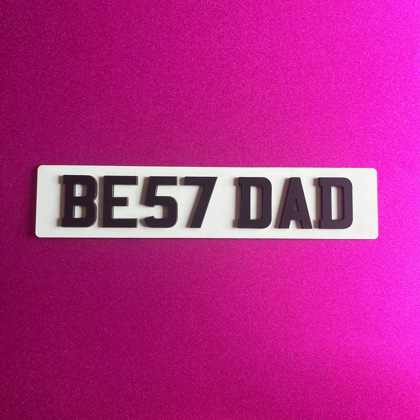 Gifts | Father's Day Present | For Dad | Number Plate Desk Ornament Plaque 3D