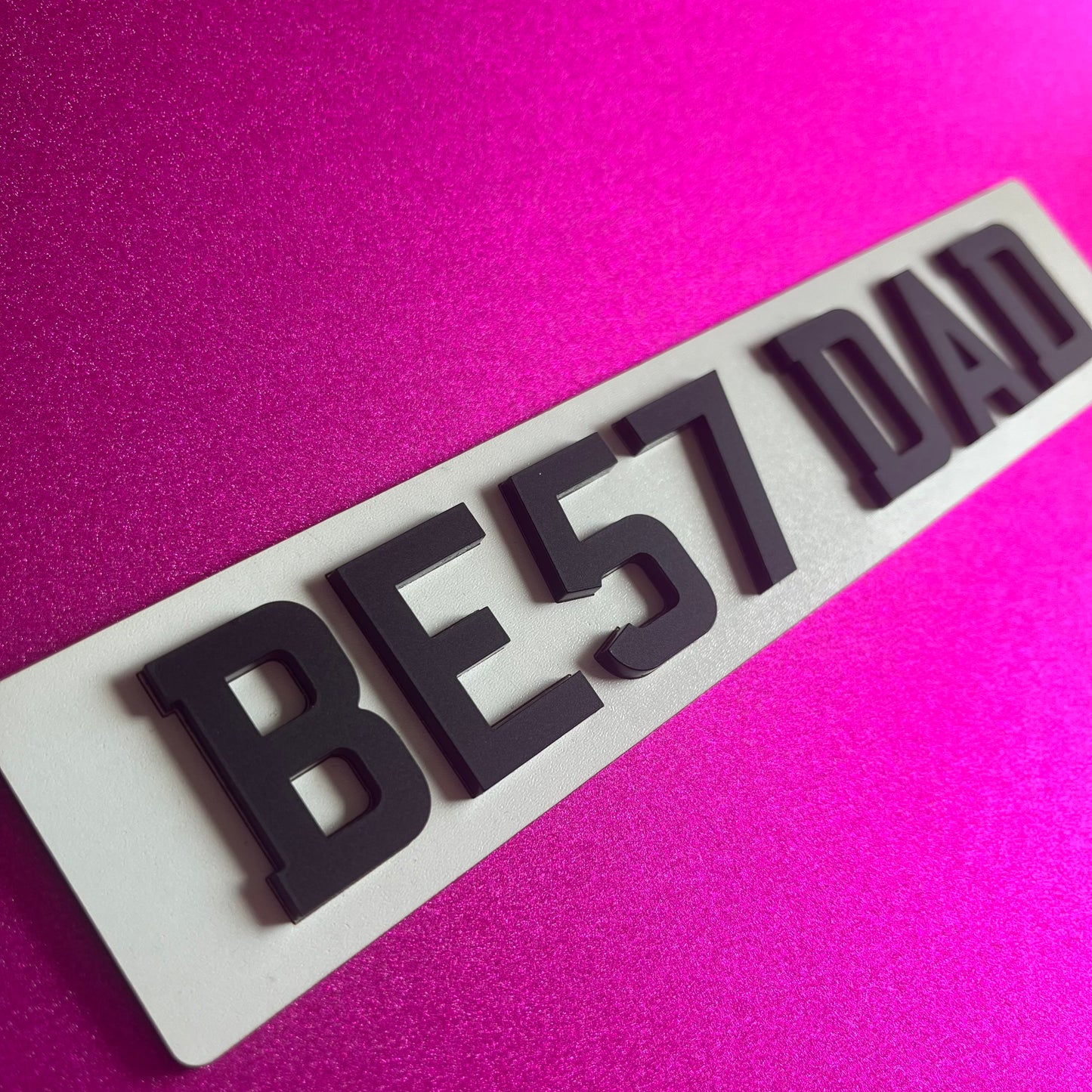 Gifts | Father's Day Present | For Dad | Number Plate Desk Ornament Plaque 3D