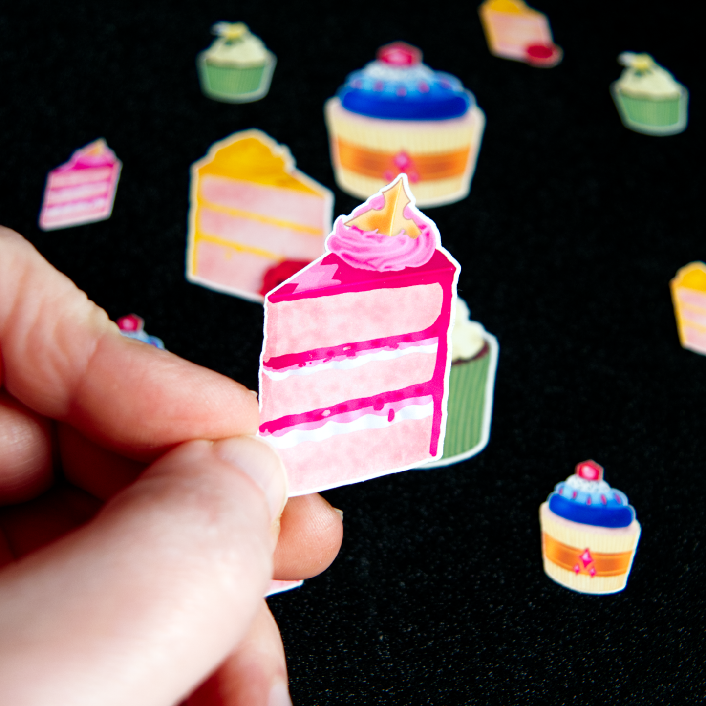 Princess Inspired Cake Stickers | Sweet treats | Colourful illustrations | Matte or Glossy Vinyl | 12 pack die-cut set