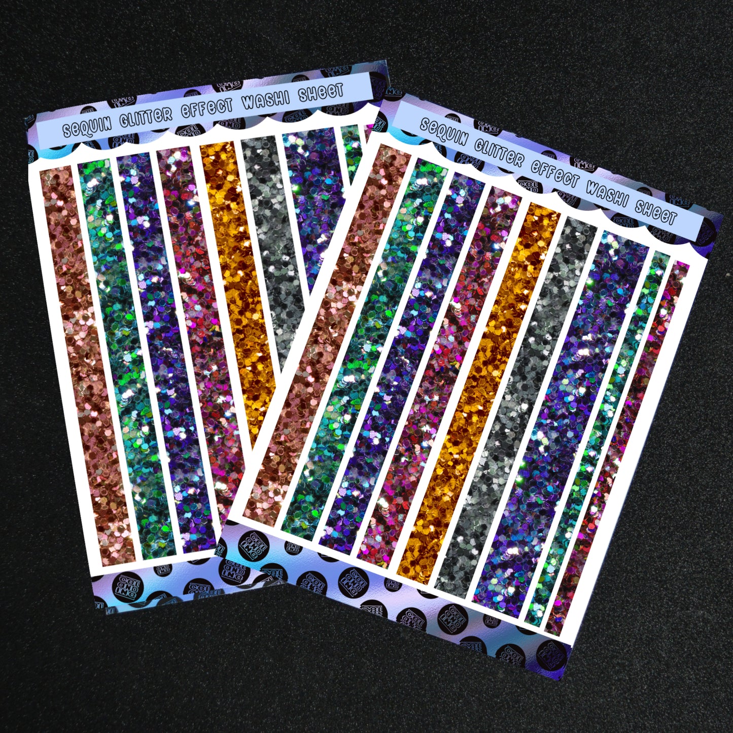 Washi Sheet - Glamorous Sequin Glitter Effect - Sparkling Sticker Set
