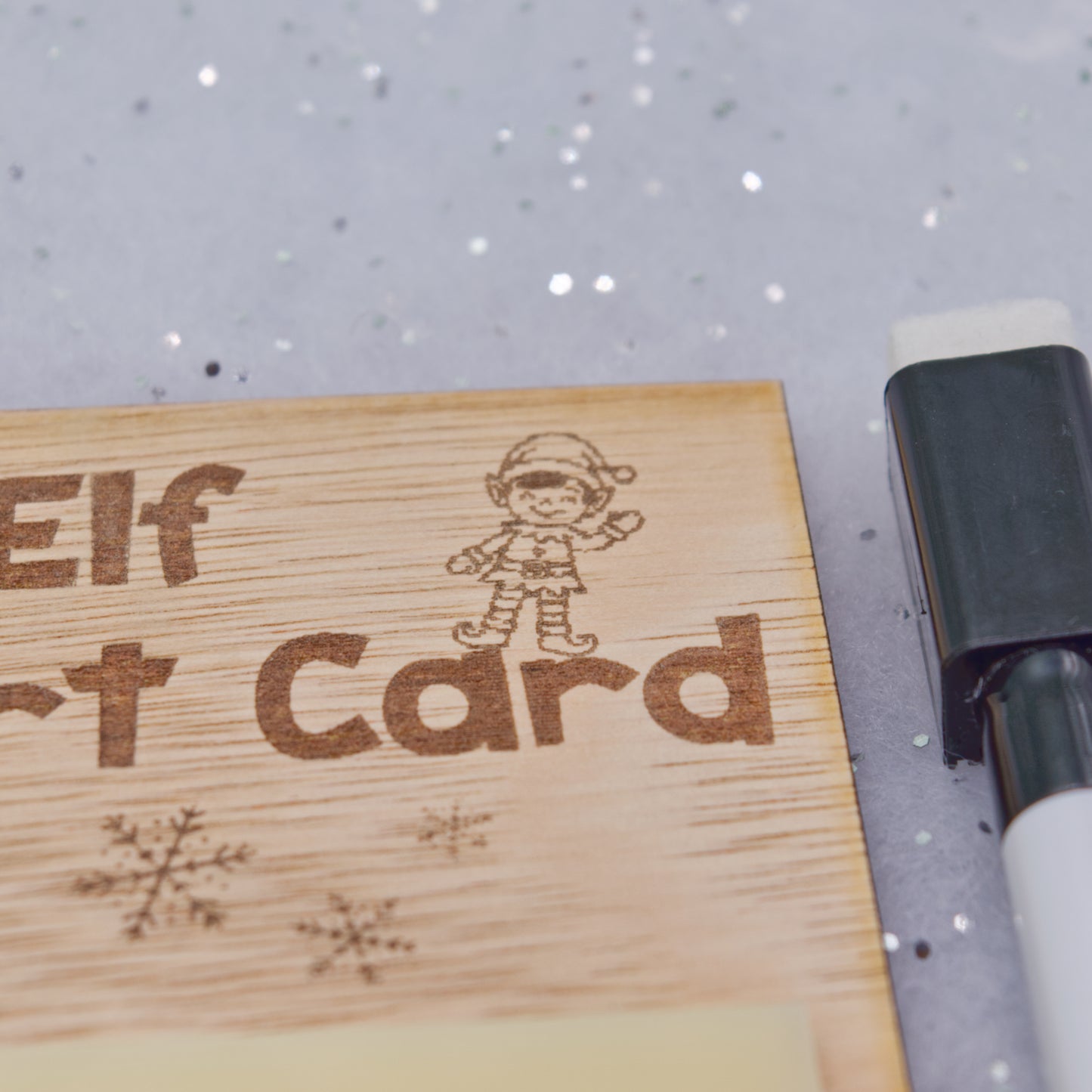 Christmas Collection - Elf Report Card Dry Wipe Board with Pen | Laser-Cut Christmas Behaviour Tracker | Optional Personalised Name