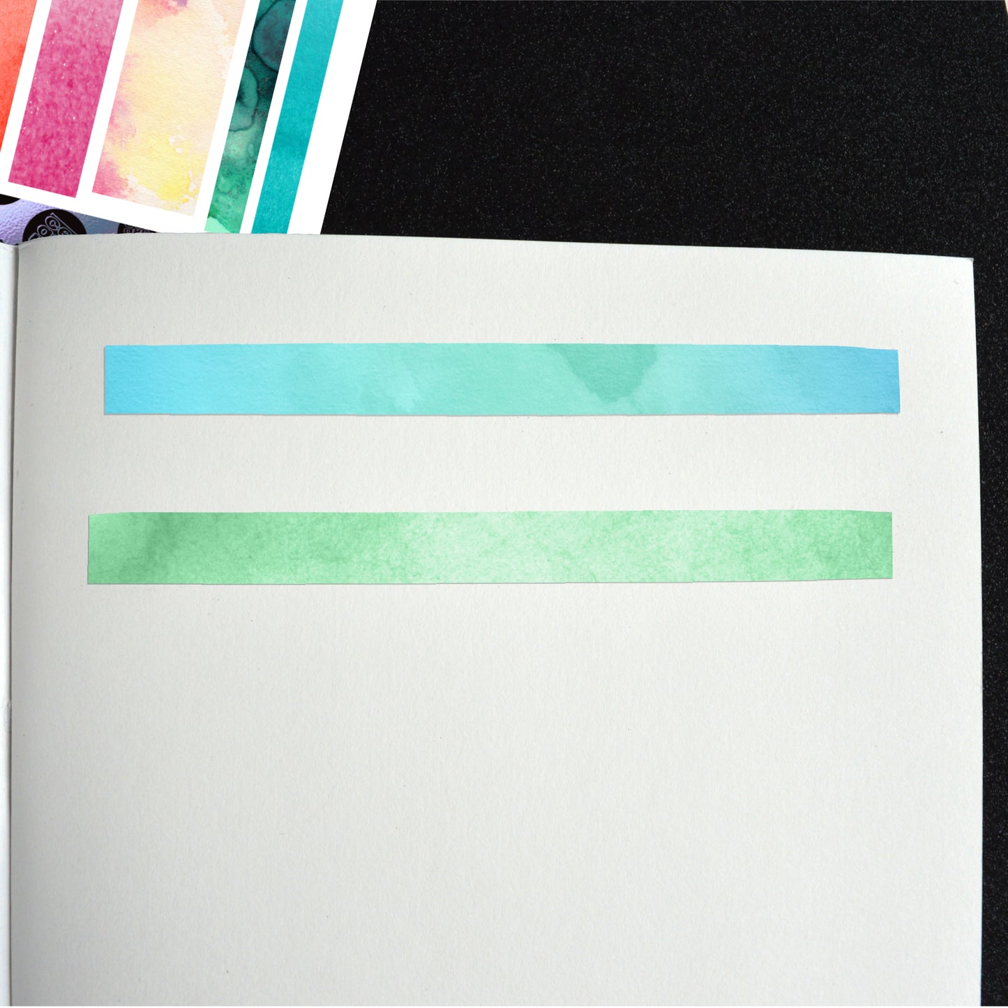Washi Sheet - Vibrant Watercolour Effect - Creative Sticker Set