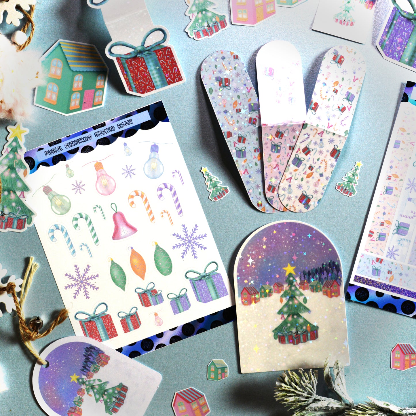 Christmas Collection - The Everything Set - bookmarks, sticker sheets, sticker set, die cut stickers, washi sheet