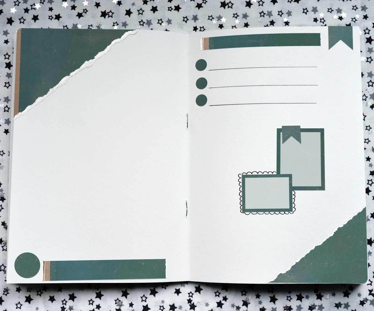 Decorative Planner Sticker Sheet | Art Journal | Junk Journal | Bullet Journal | Vintage Book Cover Design (Dark Green)